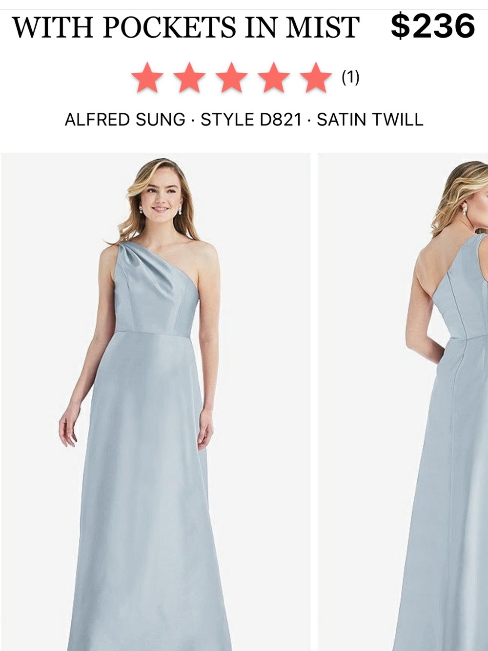 Alfred Sung D821 in Mist